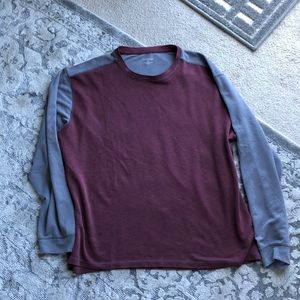 XL Roundtree & York Maroon & Grey Longsleeve